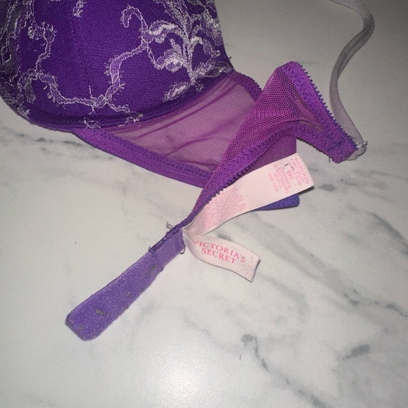 Victoria's Secret Purple and Gray Lace Push-Up Bra - Picture 4 of 5